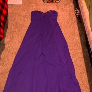 strapless purple bridesmaids dress. wore for prom.great condition.worn once.